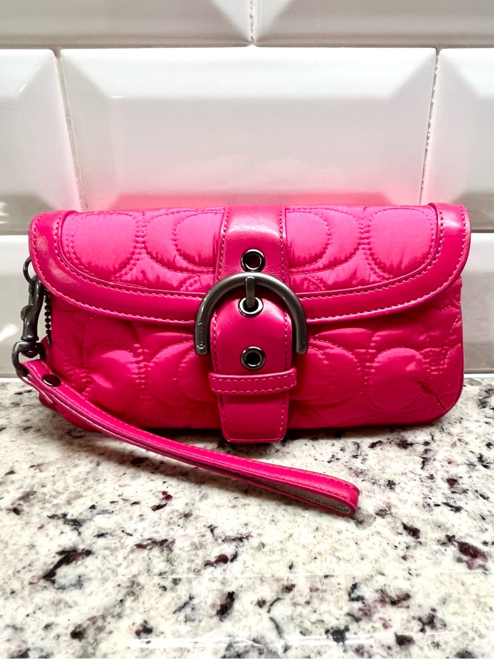 Coach Y2K Soho Quilted Clutch Wristlet EUC